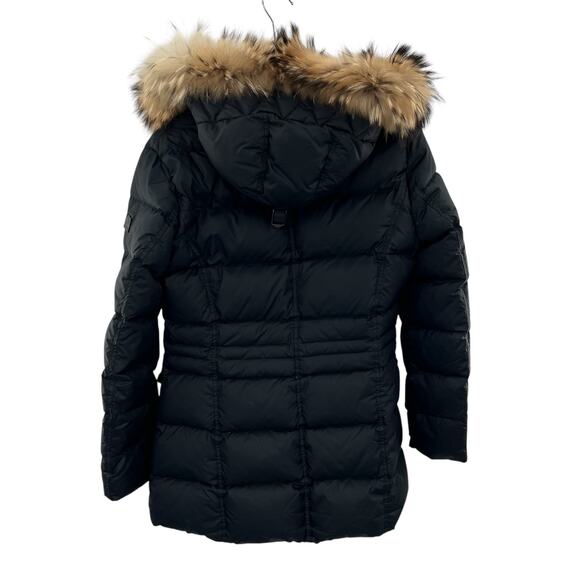 HETREGO Women's 90/10 premium down puffer natural fur hood trim jacket coat - Picture 5 of 14